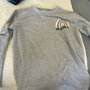 Mama sweatshirt with rainbow